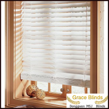 Water proof 50mm fauxwood slats low profile metal headrail 2 inch Faux Wood Venetian Blinds